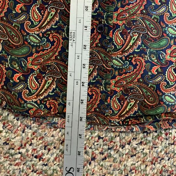 Profound Aesthetic Colorful Paisley Short Sleeve Button-Down Shirt Size M - Picture 8 of 12